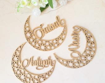 Eid Decor Ramadan tree decor Ramadan ornaments Ramadam Eid Custom Wood Personalized Ornament custom Islamic EID Gifts Eid Mubarak gift tags