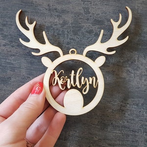 CHRISTMAS bauble CHRISTMAS custom bauble DEER baubles personalized ornament laser cut names custom Christmas gift tags with name