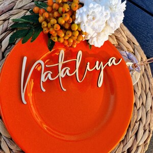 Place cards Wedding place cards Custom Laser Cut Names Place Setting Sign Dinner Party Place Card Wedding Escort Card Party Decoration
