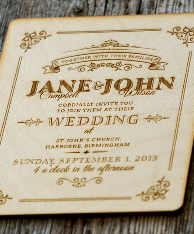 Gold Mirror Menu Card Engraved Wood Menu Gold Mirror Menu Etsy