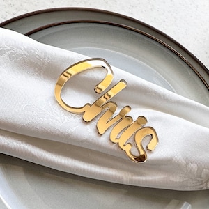 Gold Wedding place card Laser Cut Names mirrored Place cards wedding Signs Dinner Party Place Card Wedding Decoration Modern Calligraphy