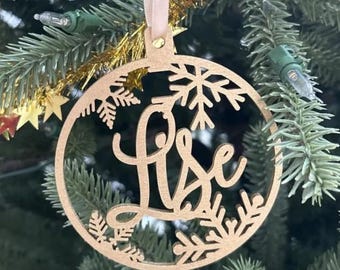 Palline di Natale personalizzate, decorazioni natalizie, ornamenti personalizzati, etichette regalo di Natale tagliate al laser