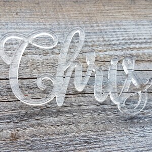 Kristall Hochzeit Touch Kristall Hochzeit Tischkarten Acryl-Tischkarten Transparente Tischkarten Acryl-Laser-cut-Namen ICE-Hochzeits-Tischkarte