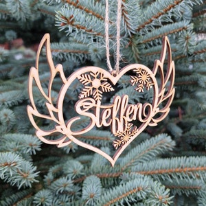 Memorial angel wings ornament Memorial Ornament Personalized Angel Wings Ornament In Loving Memory Ornament Christmas Ornament Memorial