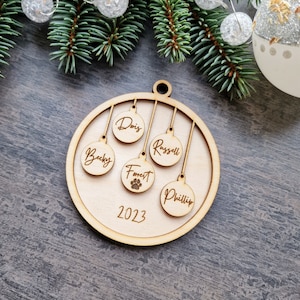 Family Personalized Christmas Decor Family Christmas Ornament Personalized Christmas Ornament with Names Family Name Ornament Christmas gift