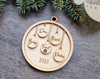 Family Personalized Christmas Decor Family Christmas Ornament Personalized Christmas Ornament with Names Family Name Ornament Christmas gift