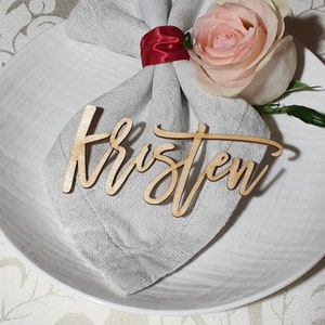 Laser Cut Names Place cards Wedding place cards Custom Place Settings WOOD names Bridal Party Place Card Wedding Cards Party Decoration