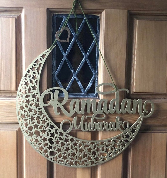 EID Decor Eid Dekoration Ramadan Mond Ramadan Mubarak Zeichen Ramadan  Kareem Ramadan Eid Mond Islamische Wanddeko Islamisches Holzschild -   Schweiz
