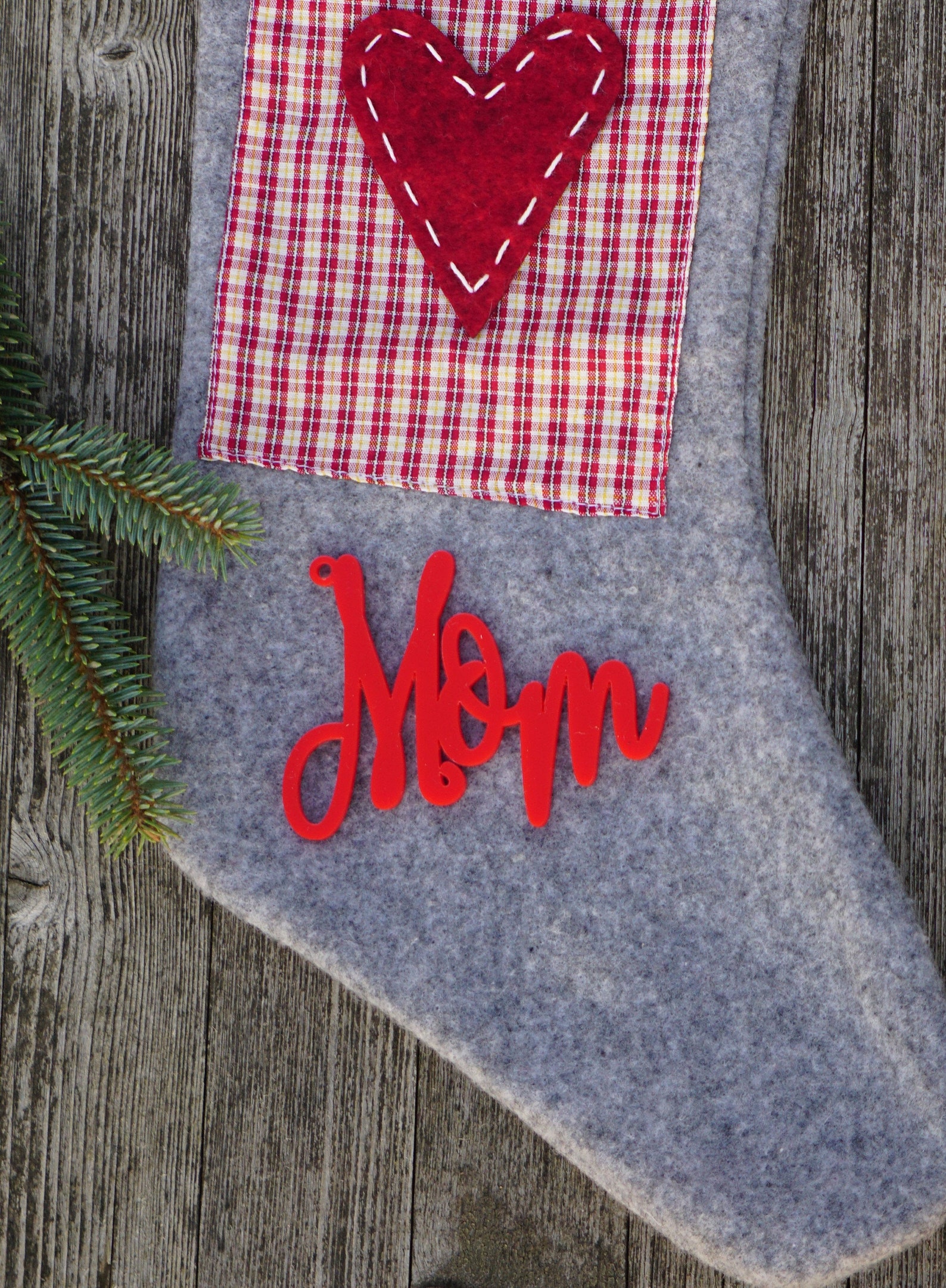 Christmas Stocking Personalized Tags Custom Christmas Stocking Etsy