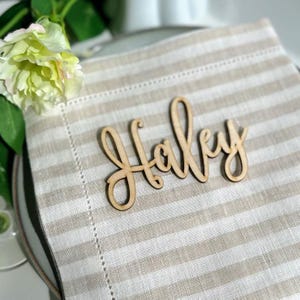 Custom Laser Cut Names wooden wedding Place cards Sign Dinner Party Place Card Wedding Escort Card Decoration Modern Calligraphy Party Decor