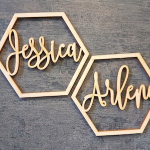 Segnaposto matrimonio esagonale segnaposto esagonali nomi esagonali in legno segnaposto legno esagonali segnaposto matrimonio esagonali segnaposto esagonali oro