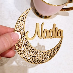 Moon Custom CHRISTMAS tree ornament MOON Christmas tree decor personalized ornament laser cut names CHRISTMAS custom moon and name Decor