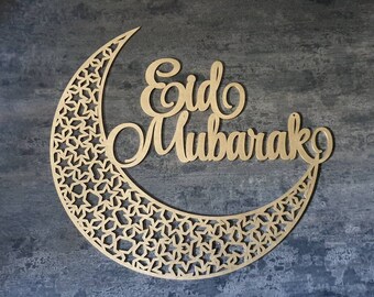 Eid Mubarak sign Ramadan Mubarak sign Ramadan Kareem Blessed Ramadan Islamic gifts Islamic wood signs laser cut Islamic signs Ramadan gifts