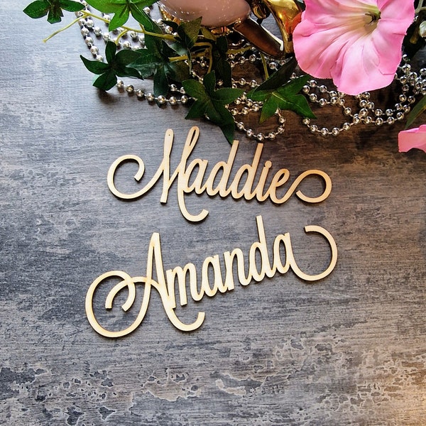 Wood wedding place cards Laser Cut Name signs Place wedding place cards Setting Sign Dinner Party Place Card Wedding Decor place cards