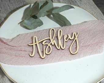 Place cards Wedding place cards Laser Cut Names Custom Place Settings WOOD names Bridal Party Place Card Wedding Cards Party Decoration