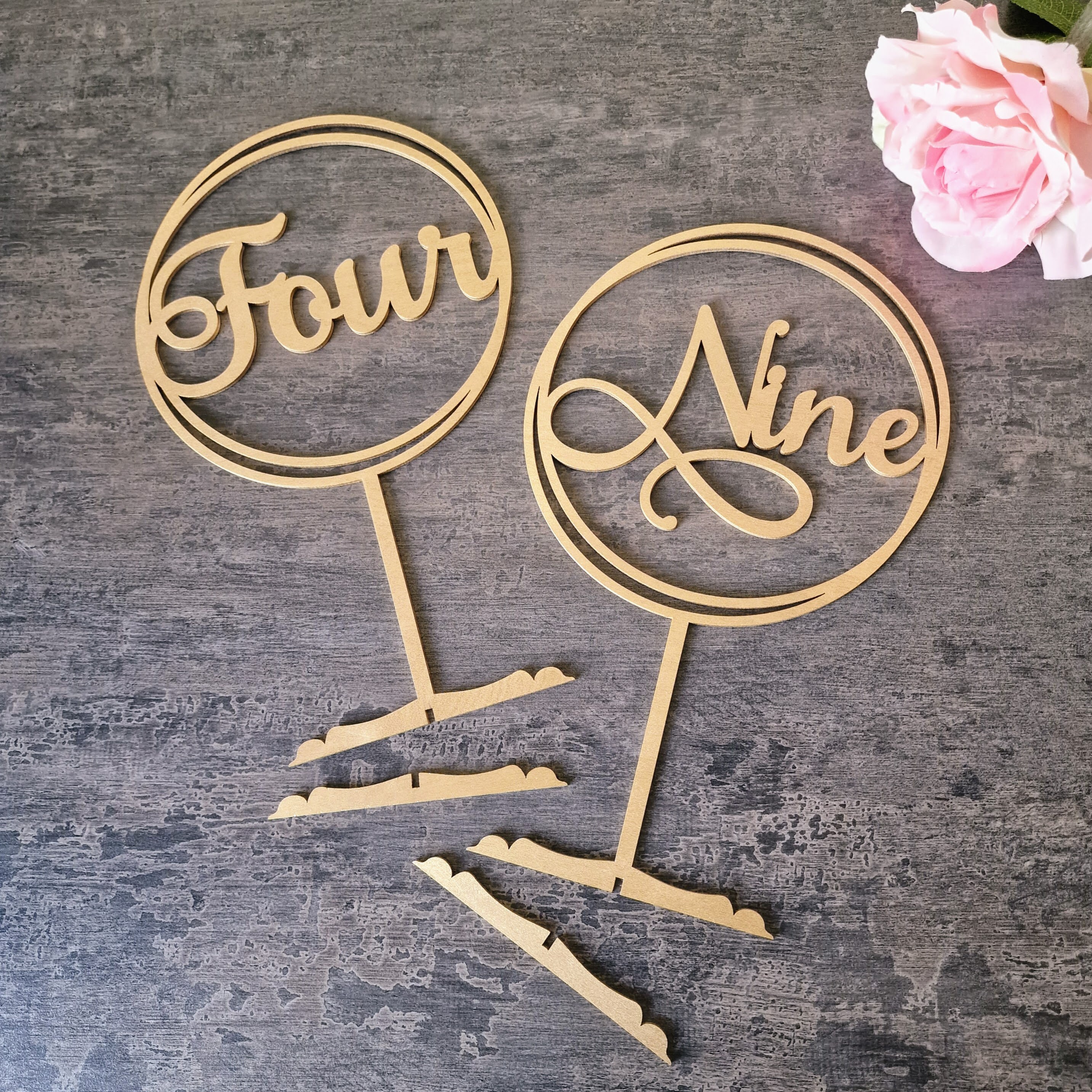 FREE STANDING NUMBERS Wood Table Numbers Wedding Round Table Etsy