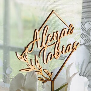 Cake topper Wood cake topper laser cut wedding signs custom cake topper couple Cake Topper groom bride cake topper custom names cake topper