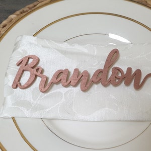 Place cards Wedding place cards Custom Laser Cut Names Place Setting Sign Dinner Party Place Card Wedding Escort Card Party Decoration image 9