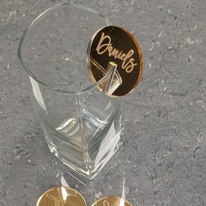 Glass decors Bachelorette Party Decorations - CHEERS decors Custom glass marker wedding glass decor Personalized glass charm Bridal shower