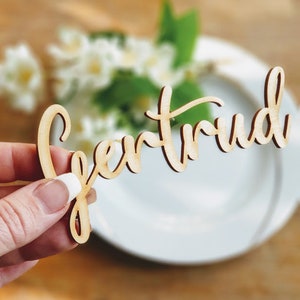 Wood Place cards Wedding place cards Custom Laser Cut Names Place Setting Sign Dinner Party Place Card Wedding Escort Card Party Decoration