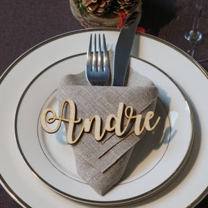Plaatskaarten KERST Kersttafeldecoratie Gepersonaliseerde plaatskaarten voor de feestdagen Kerstdiner Kersttafelcouverts Kerstkaartjes