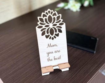 Cadeau personnalisé pour la fête des mères Support pour téléphone personnalisé Support pour téléphone gravé Support pour téléphone personnalisé Support pour iPhone personnalisé Support pour smartphone Support personnalisé gravé
