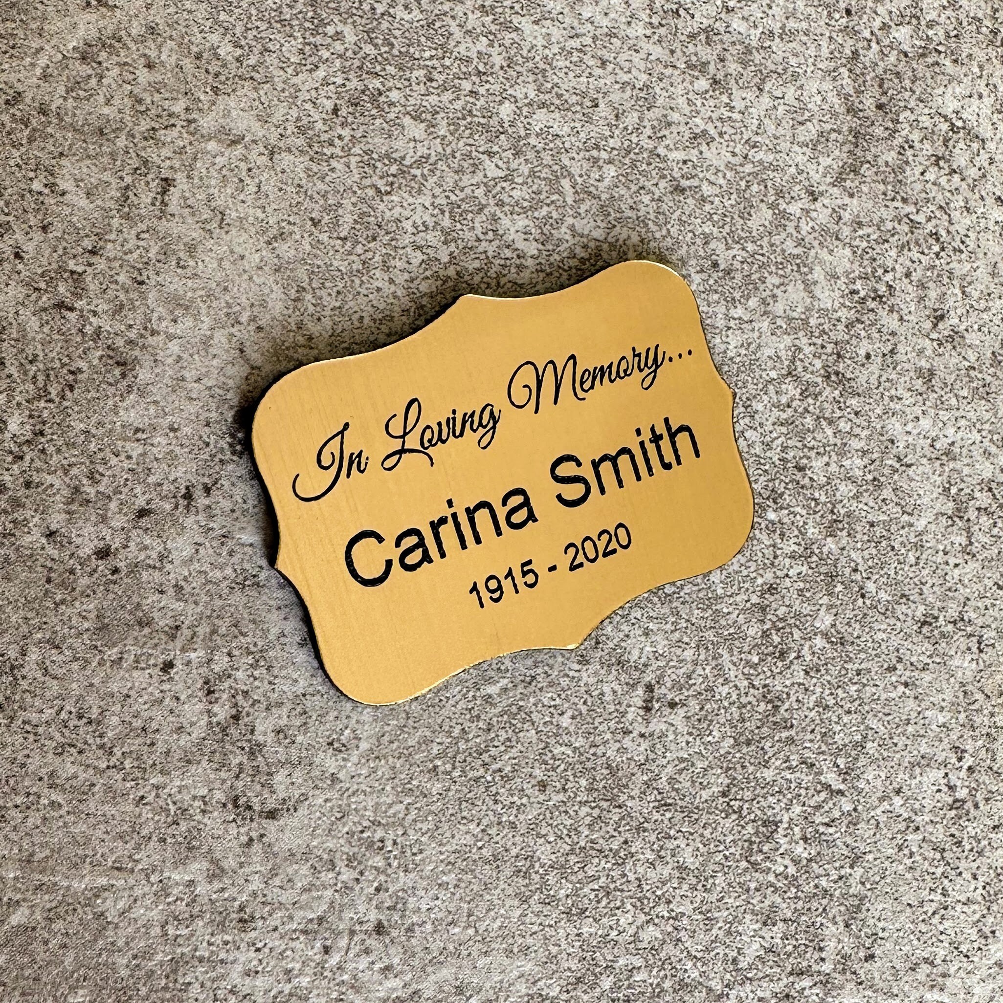 Engraved Label Custom Badge Trophy Label Personalized Engraved