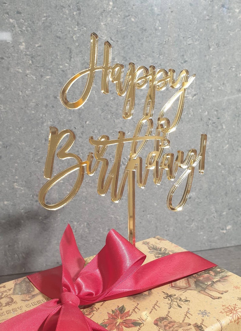 Happy Birthday Cake Topper Personalised Happy Birthday Cake | Etsy