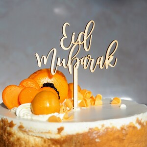 SET for EID, 4 PIECES Eid Cupcake Toppers Decoration Ramadan Mubarak Eid Mubarak Acrylic Cupcake toppers Eid picks 7 cm, 3 in Islamic signs