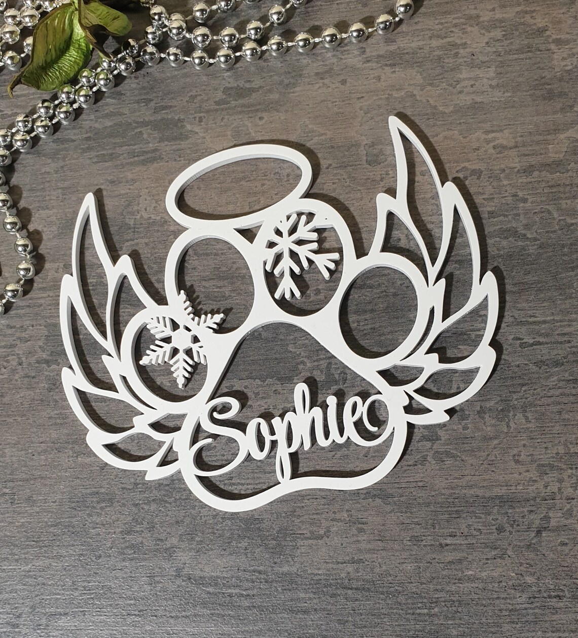 Dog Angel Wings Ornament Pet Memorial Ornament Personalized - Etsy