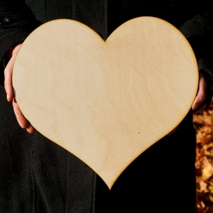 14" Grande cuore in legno Grande cuore tagliato al laser in legno grande Cuore per matrimonio personalizzato Si prega di firmare un cuore per il libro degli ospiti del matrimonio Alternativa