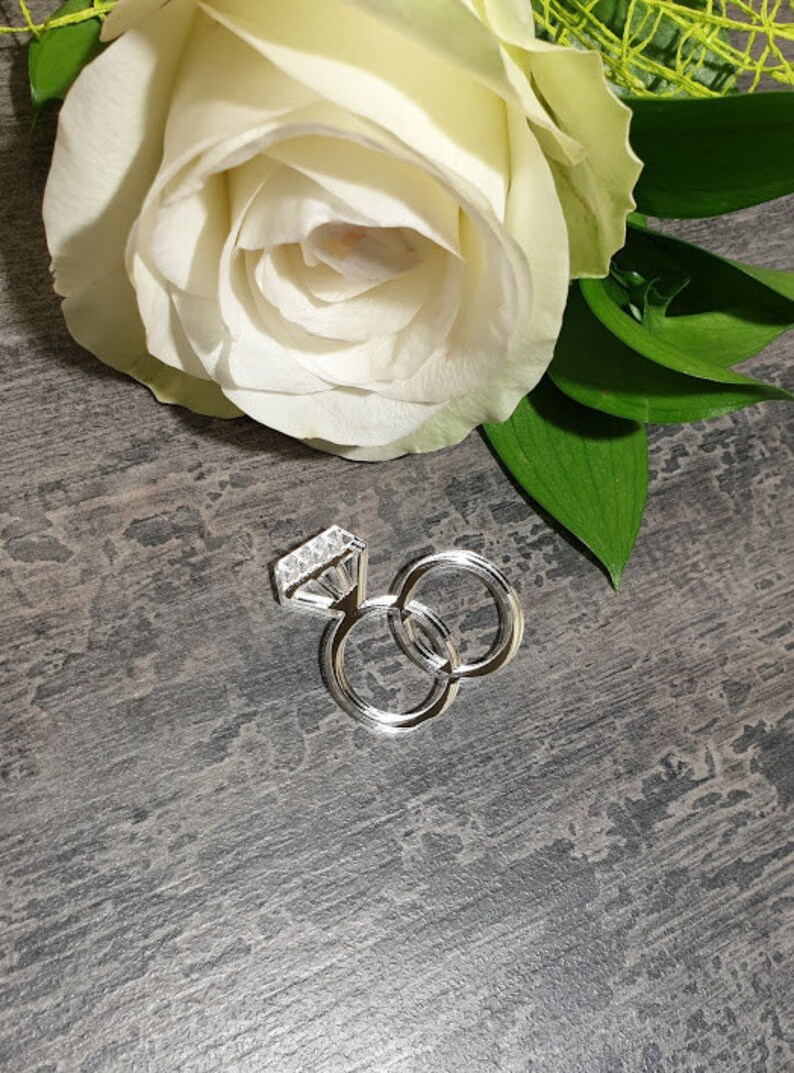 Wedding Favour ring shape cut out Wedding Favour Diamond rings | Etsy