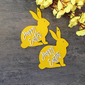 Buona Pasqua Etichette pasquali Coniglietto pasquale Etichette personalizzate per cestino pasquale Coniglio Etichette cestino pasquale Nome Decorazione pasquale Segnaposto pasquali personalizzati