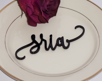 Wedding place cards Custom Laser Cut Name Sign Dinner Party Place Card Wedding Escort Card Decoration Modern Calligraphy