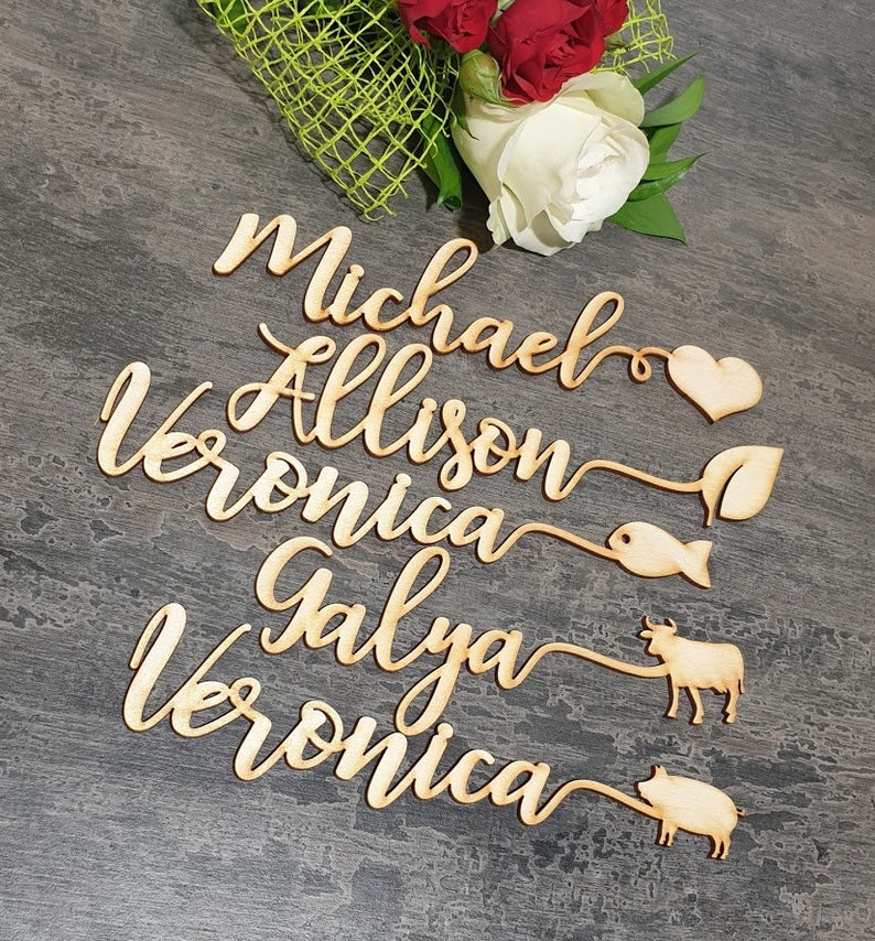 Meal Choice Place Cards Wedding Place Cards Custom Meal Choice Etsy