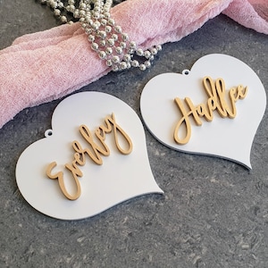 Bruid en bruidegom hart decor, gepersonaliseerde hart bruiloft hart, rustieke bruiloft hart, houten hart, huwelijksgunsten Valentijnsdag hart
