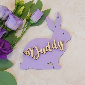Bunny Easter Tags Personalised Easter Basket Tags Rabbit Easter Basket Tags Name Easter Decoration custom Easter Place cards Easter Gifts