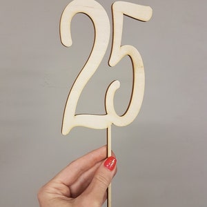 Décoration de gâteau - 25 numéros personnalisés