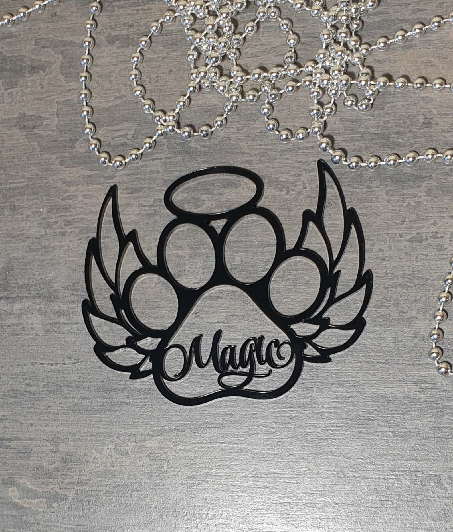 Custom Pet Memorial Ornament Dog Angel Wings Ornament Personalized Paw ...