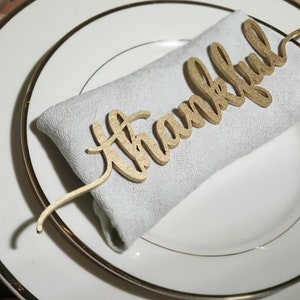 Thankful Platzkarte CUSTOM Thanksgiving Tischkarte Thanksgiving Tischdekor Thanksgiving Gedeck Danksagung Gesegnete Platzkarten