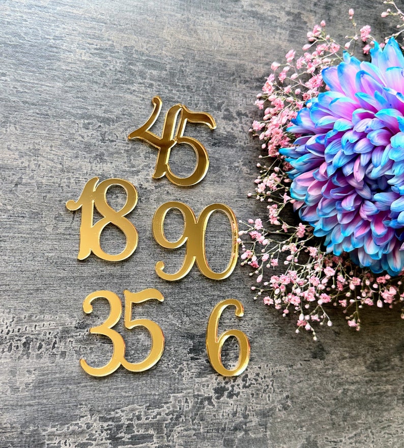 Acrylic Number Insert Acrylic Numbers Custom Number Craft Lasercut Numbers Wedding Numbers ...