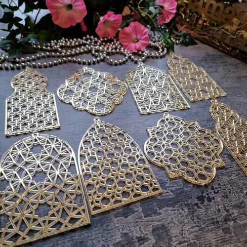 Set of 8 EID Decor Islamic panel Eid Decoration Ramadan Mubarak Stars Ramadan Kareem Ramadan Eid Islamic Icon decor Islamic sign