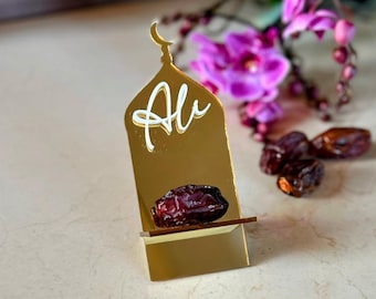 Personalized Eid Iftar table decor Ramadan Decor Iftar Decor Date Holder Acrylic Date Display Ramadan Gift Party Favor Eid Gift