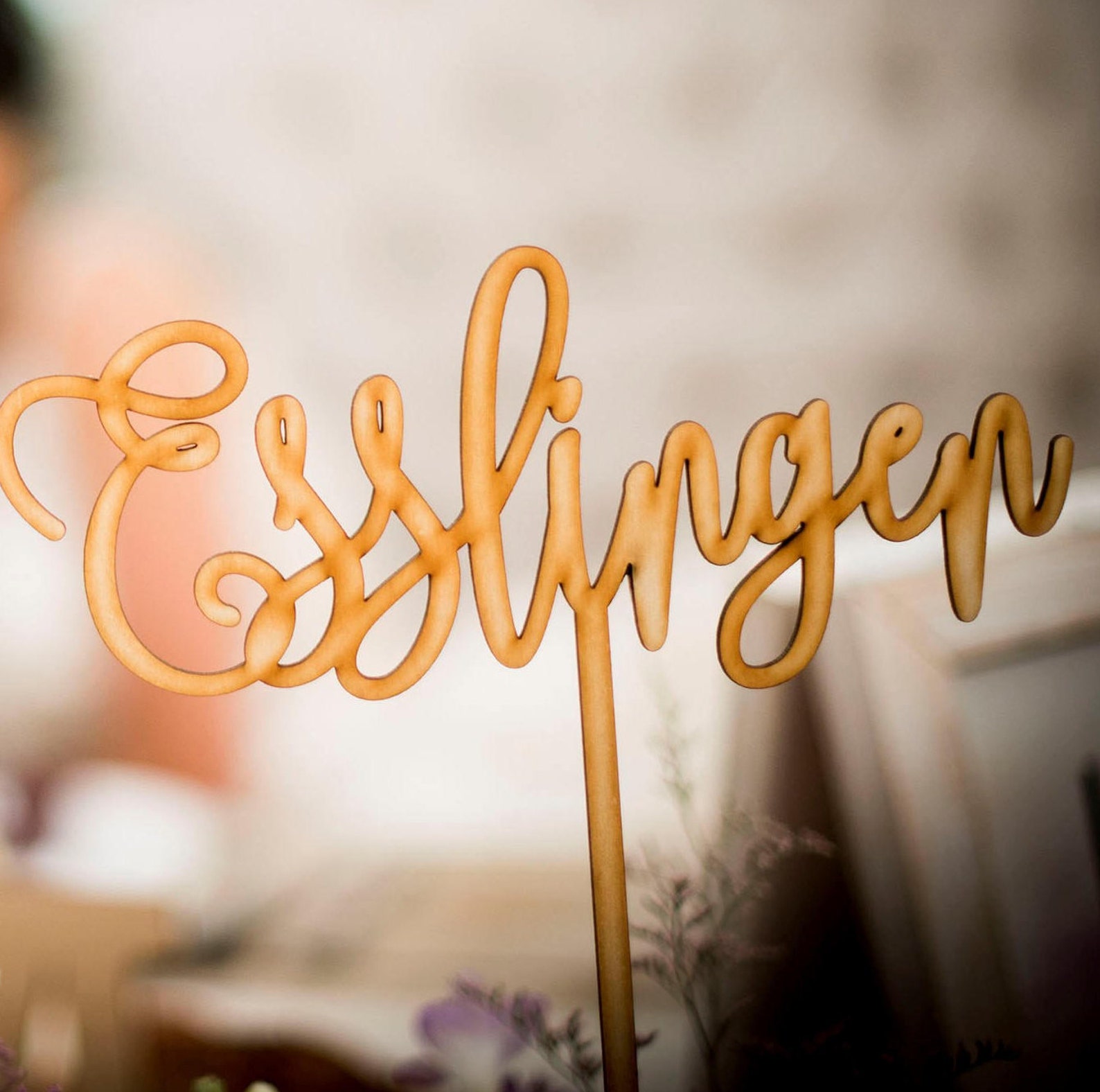 Custom TABLE NAMES Wooden Custom Wedding Table Name Topper Etsy