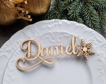 Christmas place cards Christmas tree Christmas stocking tags Merry Christmas gift tags personalized Christmas tags with decors, Wooden paw