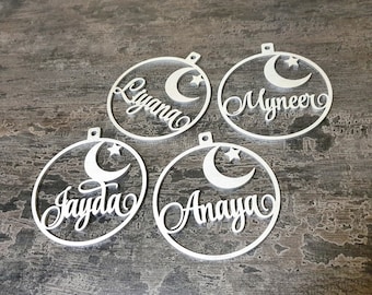 Eid Decor Ramadan tree decor Ramadan ornaments Ramadam Eid Custom Wood Personalized Ornament custom Islamic EID Gifts Eid Mubarak gift tags