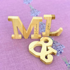 3 letras de madera gruesas letras de boda de madera de pie números de madera grandes letras de madera artesanía letras en blanco madera en blanco ceniza en blanco