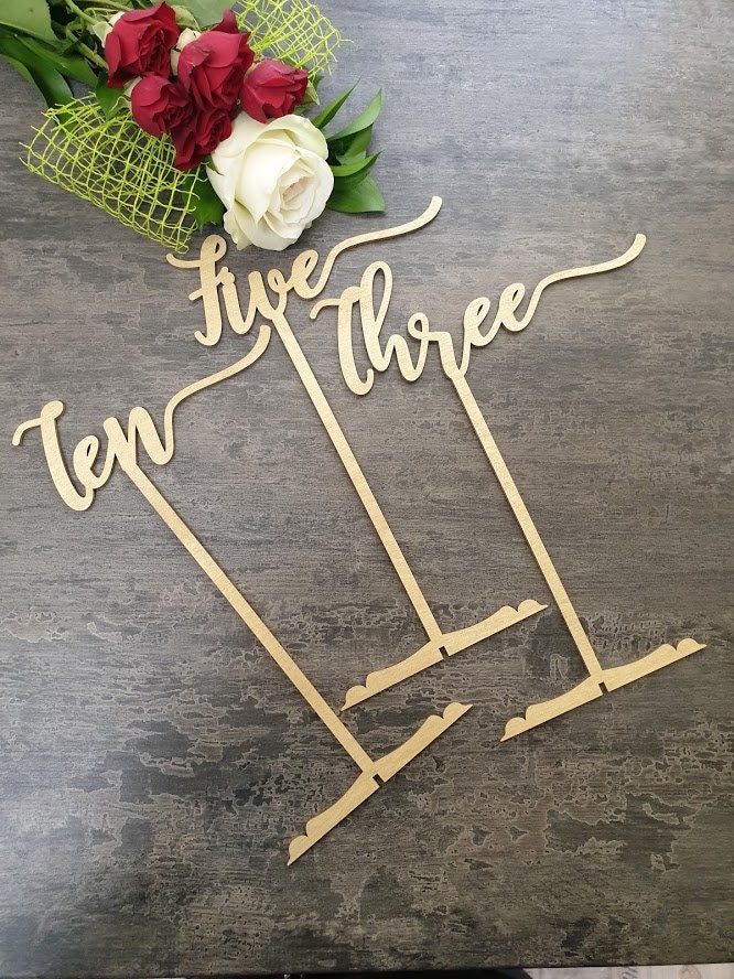 Wood Table Numbers Wedding Table Numbers Text Table Numbers - Etsy