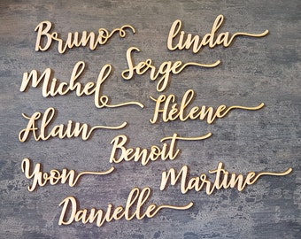 Place cards Wedding place cards Custom Laser Cut Names Place Setting Sign Dinner Party Place Card Wedding Escort Card Party Decoration