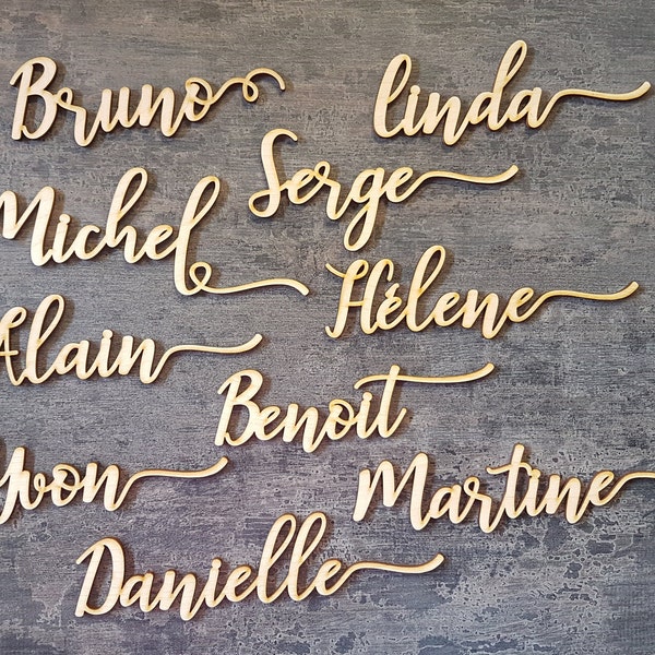 Place cards Wedding place cards Custom Laser Cut Names Place Setting Sign Dinner Party Place Card Wedding Escort Card Party Decoration